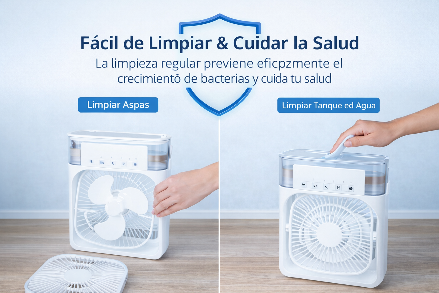 Nuevo Aire Acondicionado 3 en 1 Mini Enfriador de Aire para el Hogar Luz LED Nocturna Humidificador Portátil Ventilador de Ajuste de Aire Ventilador para Oficina y Hogar